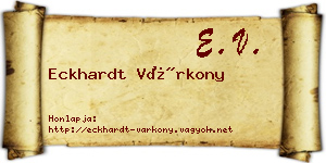 Eckhardt Várkony névjegykártya
